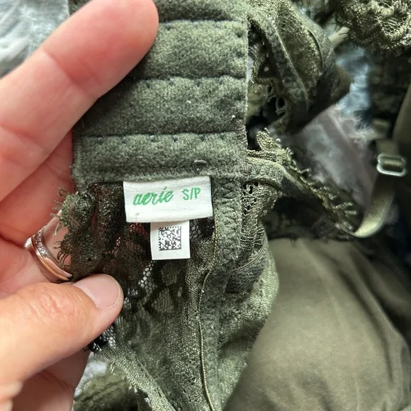 Aerie Lace Bralette Trio - Olive, Light Blue, and Gray Blue - Picture 6 of 10